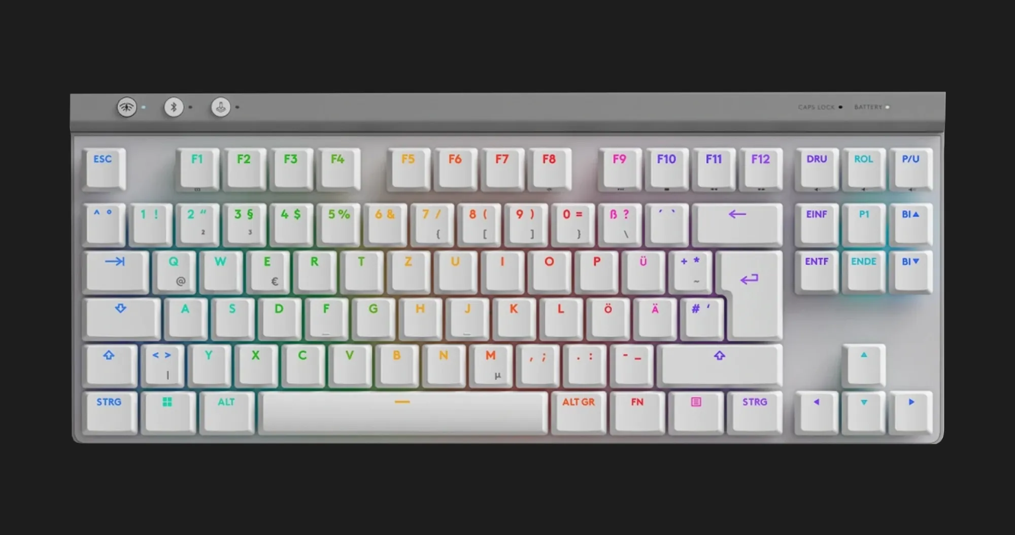 Клавiатура ігрова Logitech G515 Lightspeed TKL (White)