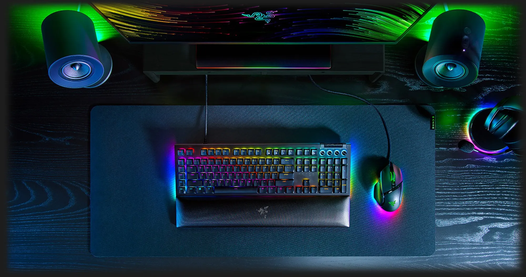 Клавіатура ігрова RAZER BlackWidow V4, Green Switch, UKR (Black) (RZ03-04690100-R3M1) (UA)