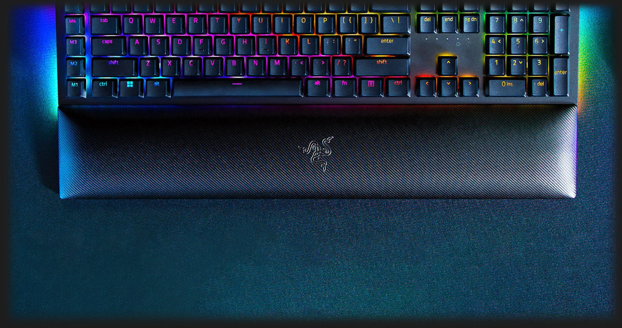 Клавіатура ігрова RAZER BlackWidow V4, Green Switch, UKR (Black) (RZ03-04690100-R3M1) (UA)