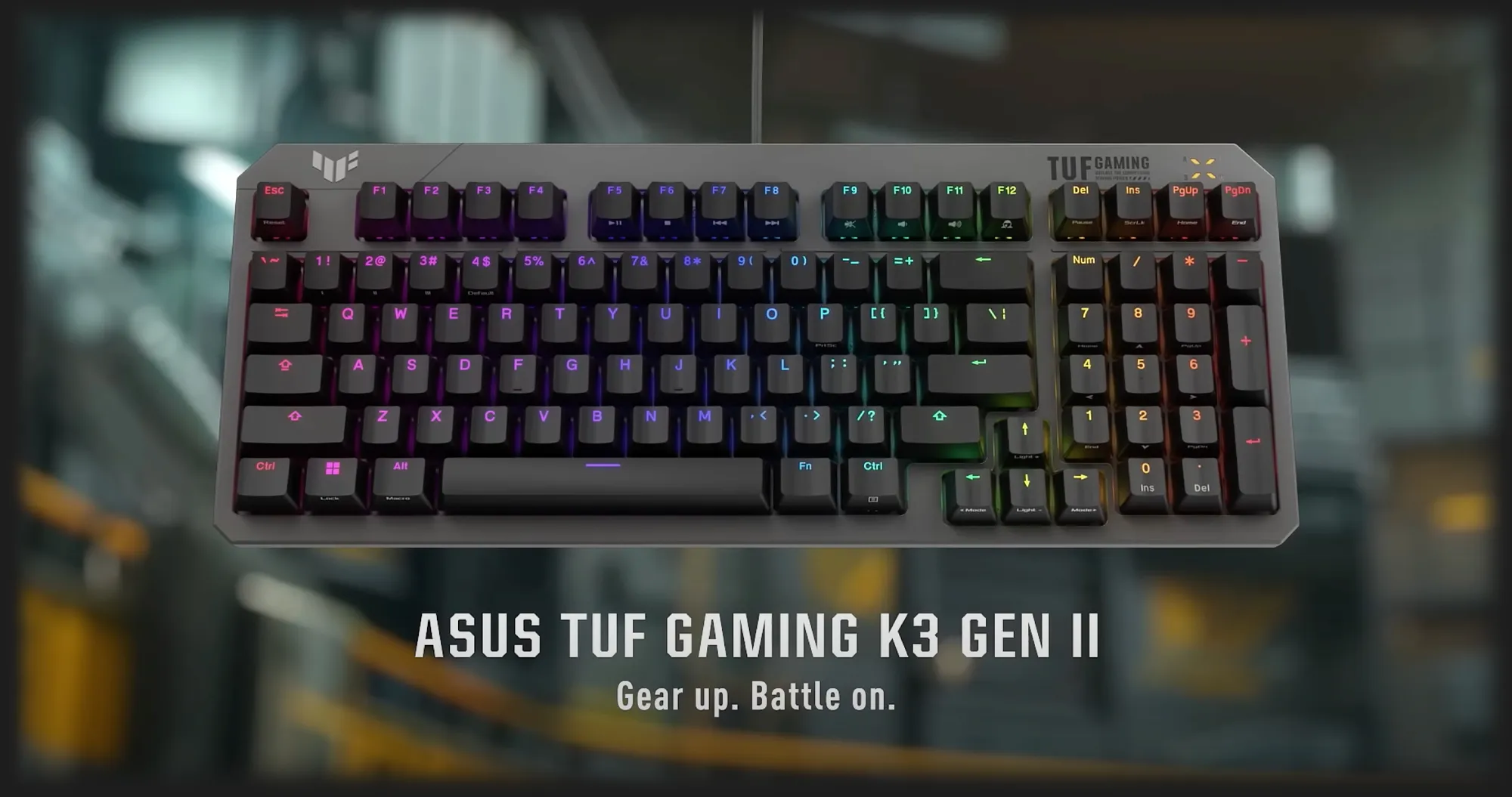 Клавіатура ігрова ASUS TUF Gaming K3 Gen II, EN/UK (Black) (UA)