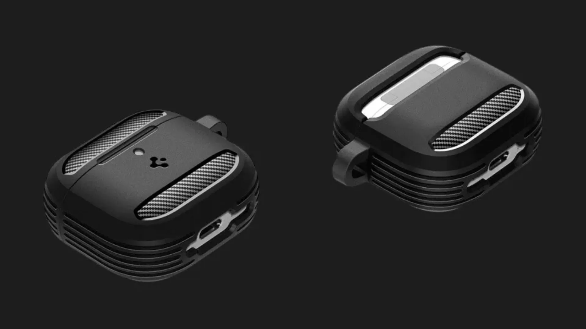 Чехол Spigen Rugged Armor для AirPods 4 (Matte Black)