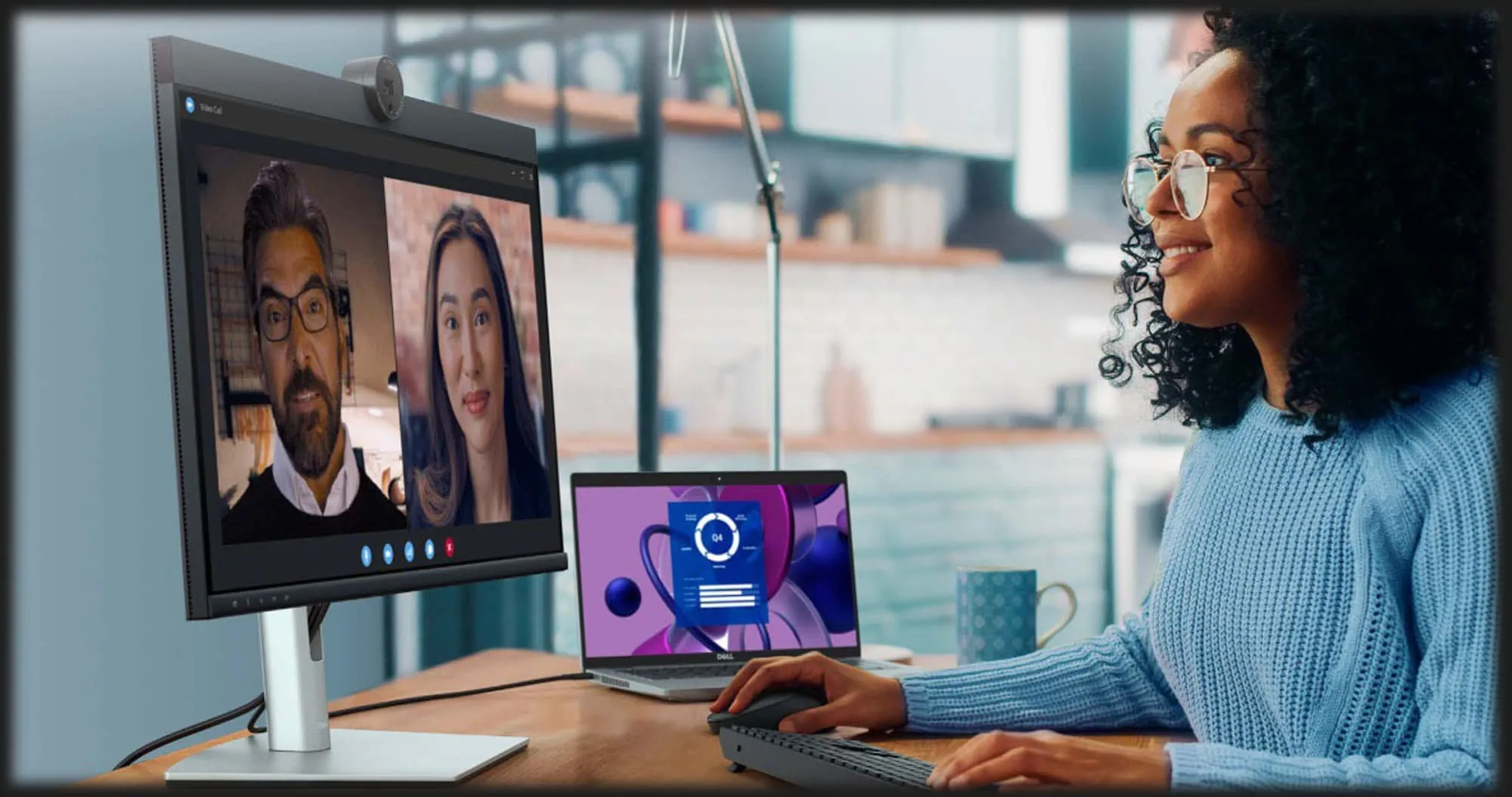 Монітор Dell 34" Curved Video Conferencing P3424WEB