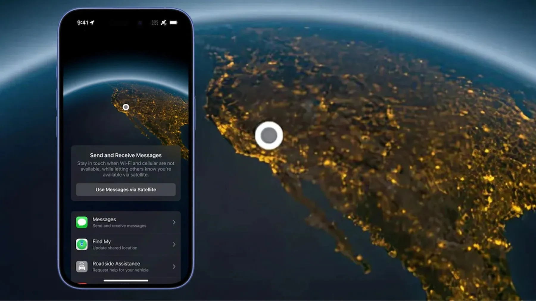 Messages via satellite