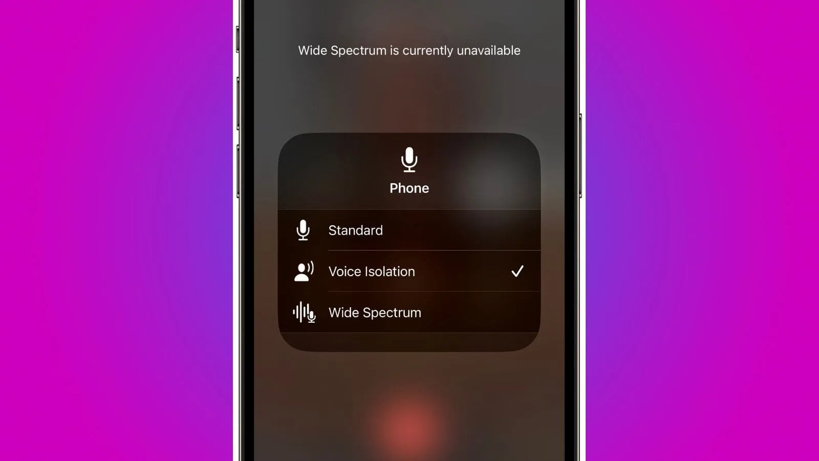 Режим Voice Isolation