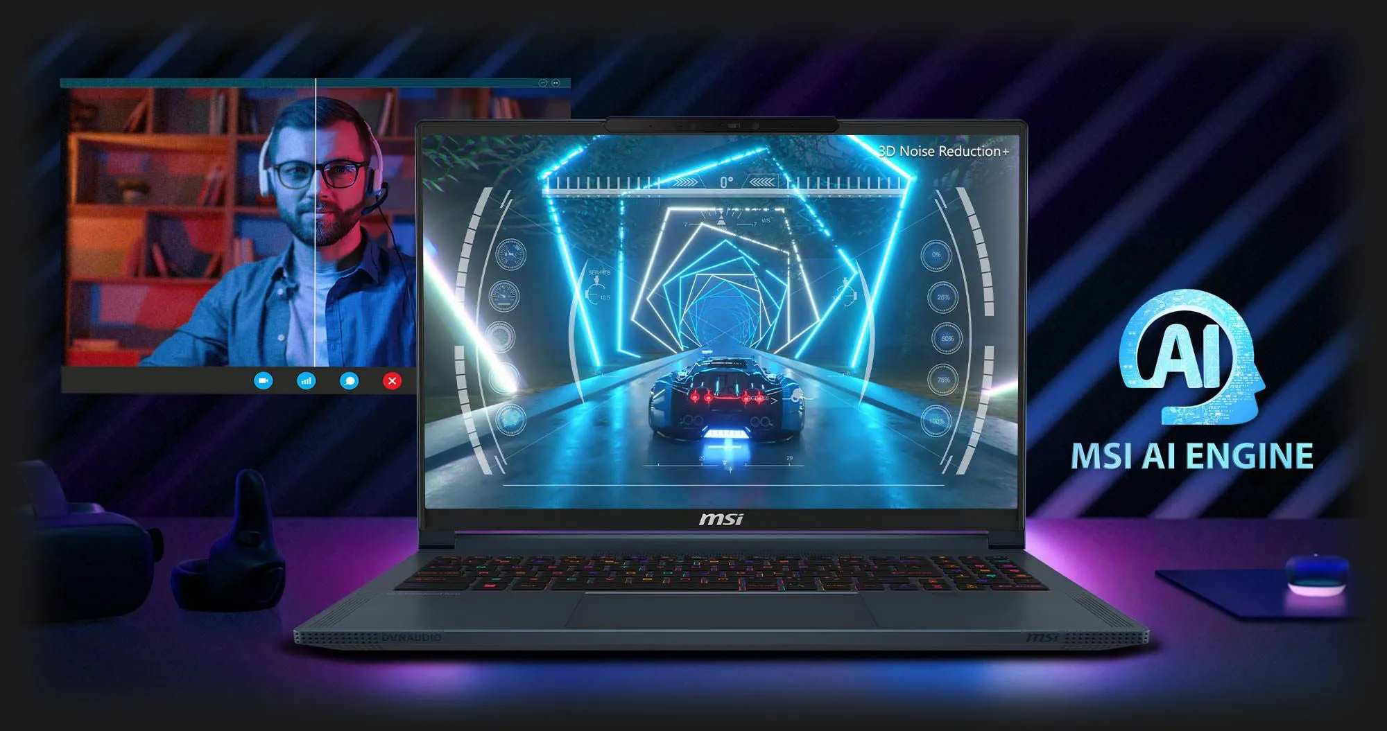 Ноутбук MSI Stealth 16 AI Studio A1VIG 16" (Intel Core Ultra 9/64GB/8TB (SSD)/RTX 4090) (A1VIG-226US) (Global)