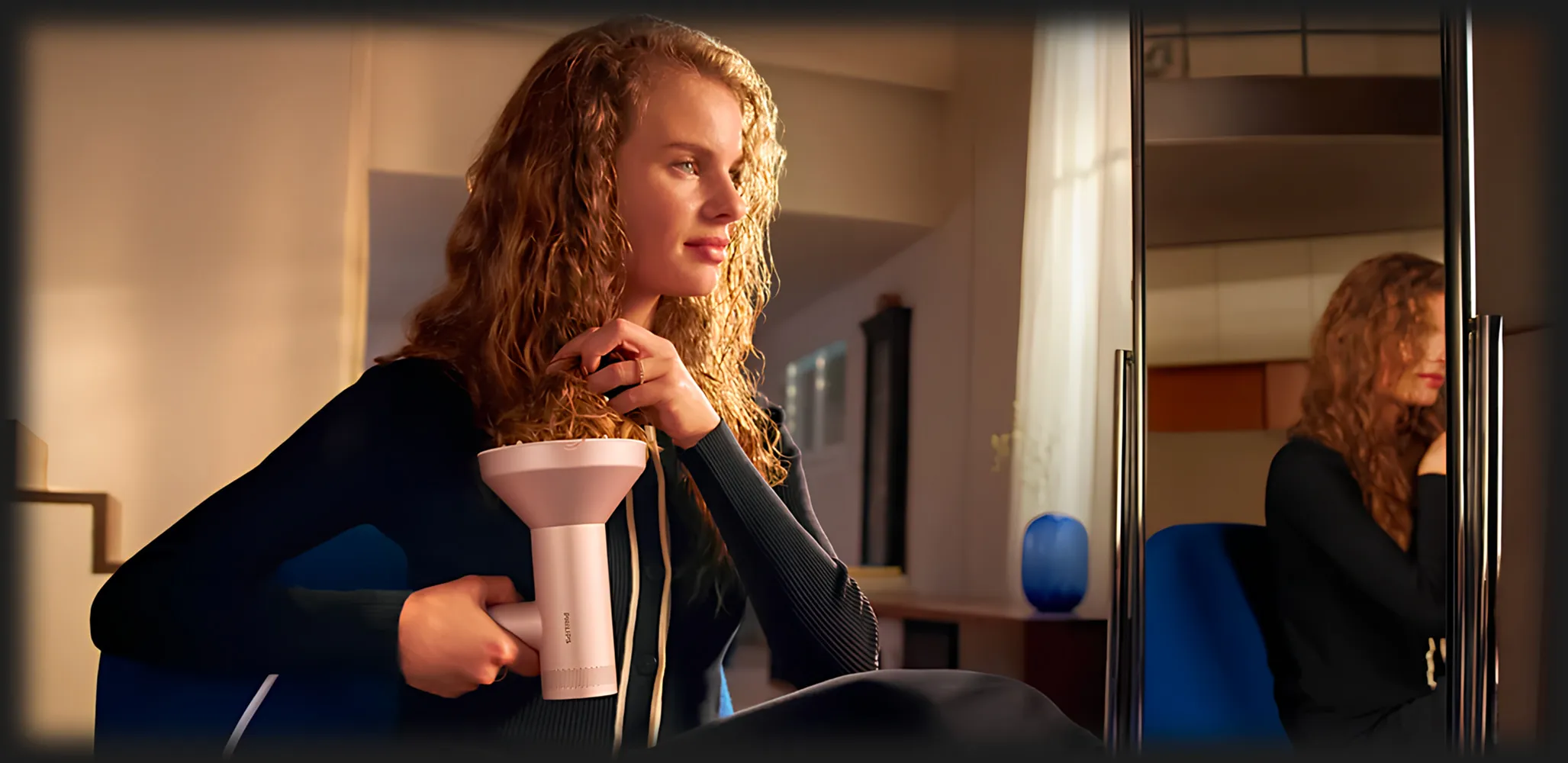 Фен Philips ThermoShield Advanced Series 8000 (Adriatic Blue)