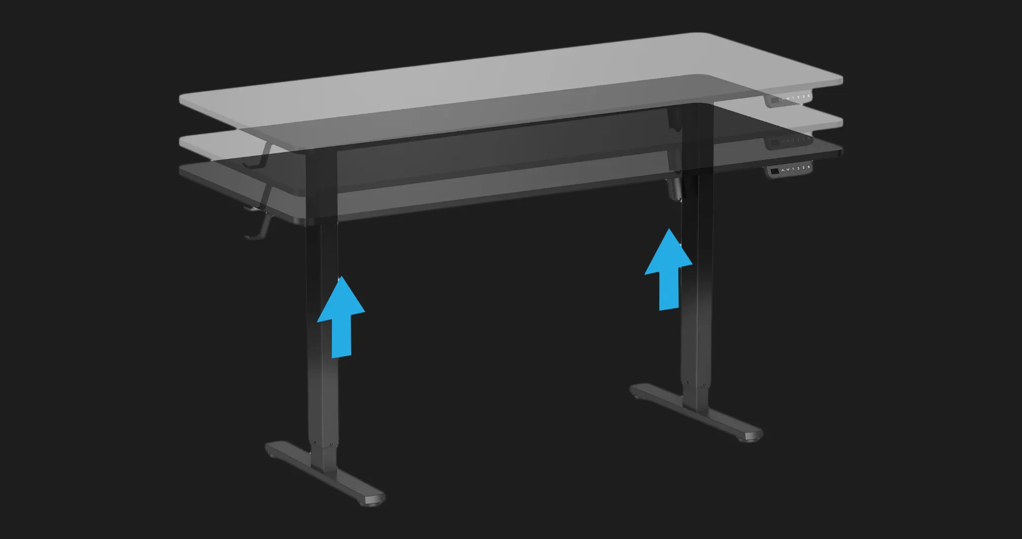 Комп'ютерний стіл OfficePro ODE1670B (Black) (UA)