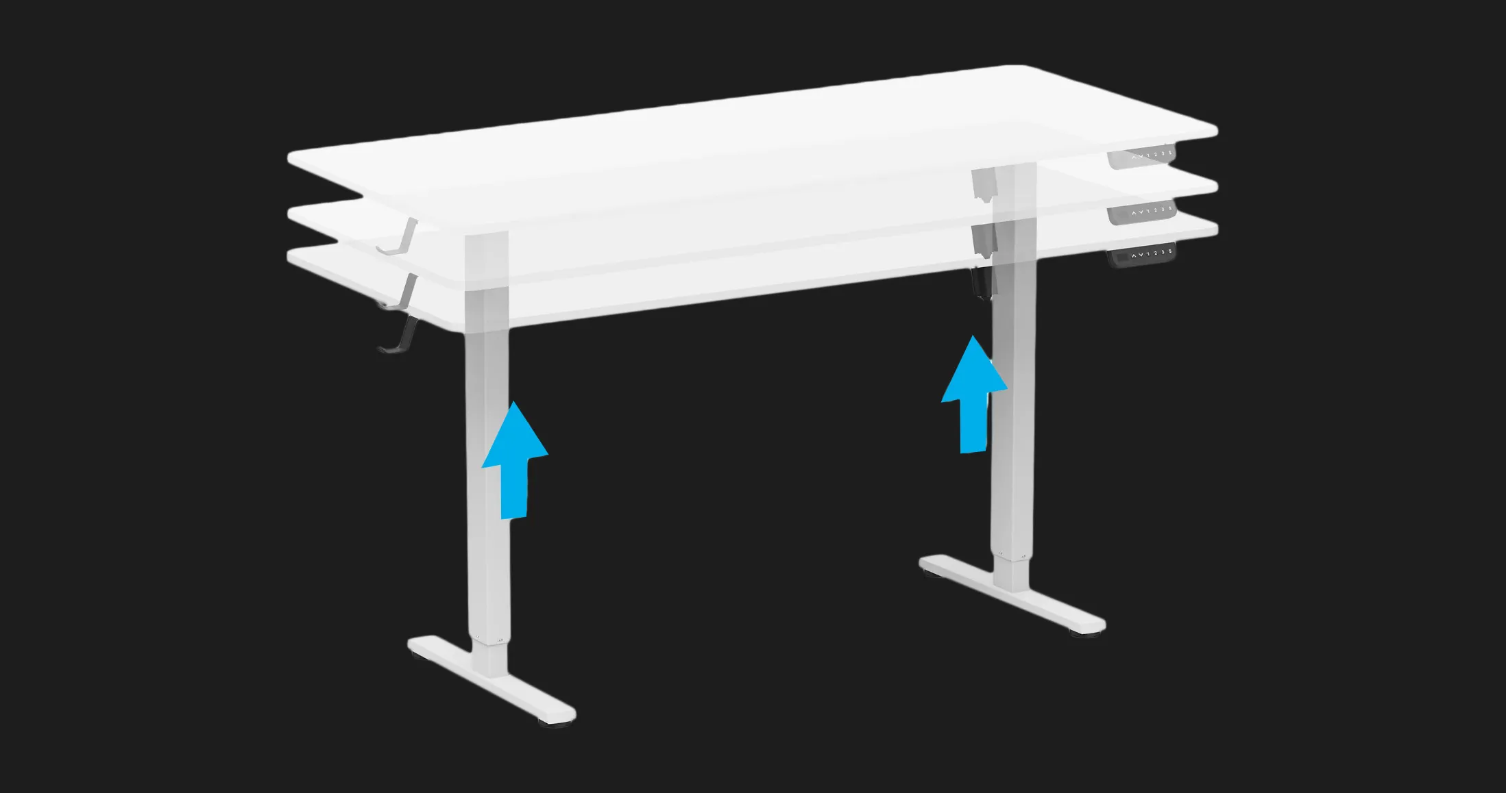 Комп'ютерний стіл OfficePro ODE1670W (White) (UA)