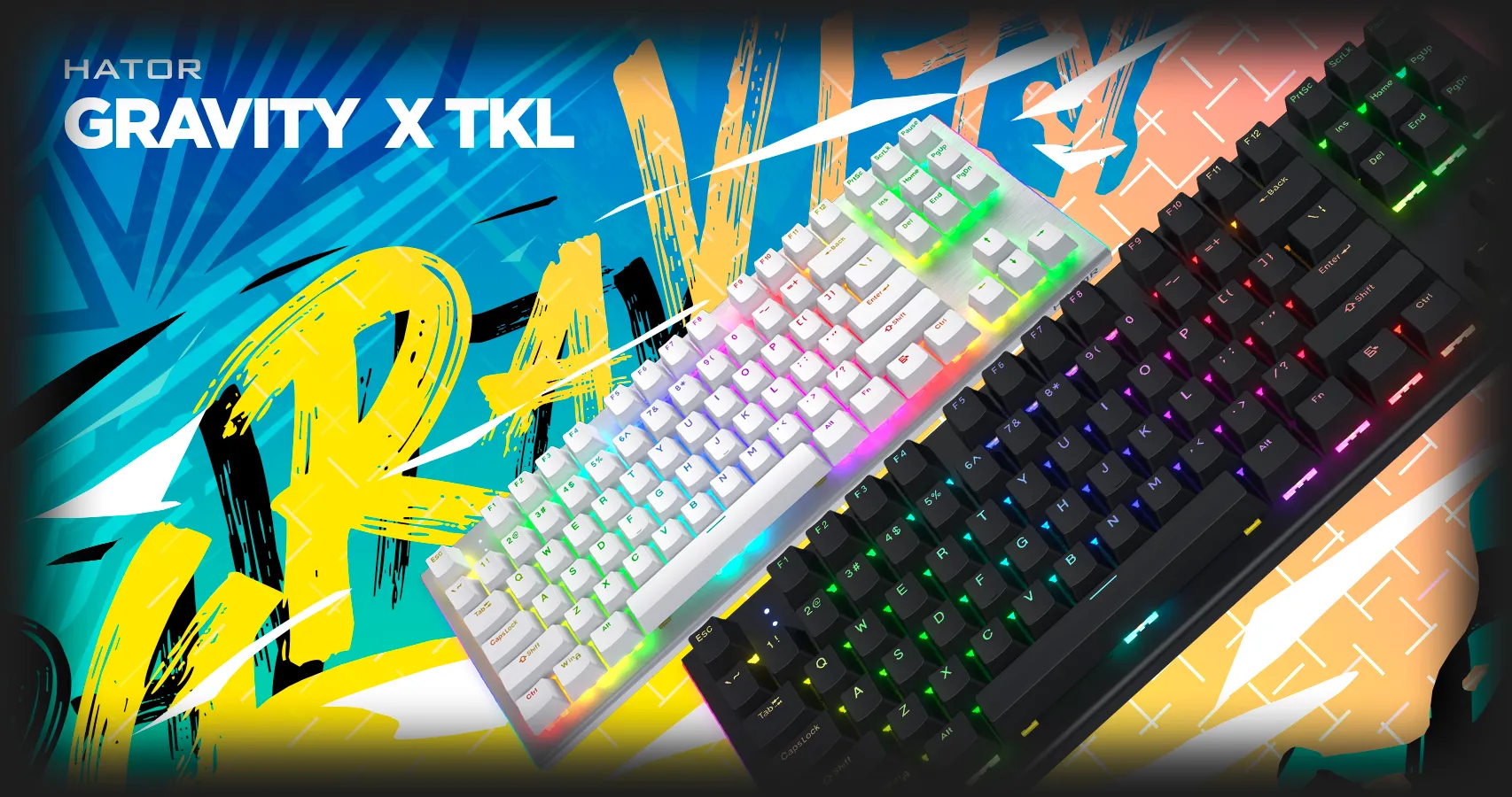 Клавиатура механическая Hator Gravity X TKL Orange (Black) (HTK550UA) (UA)