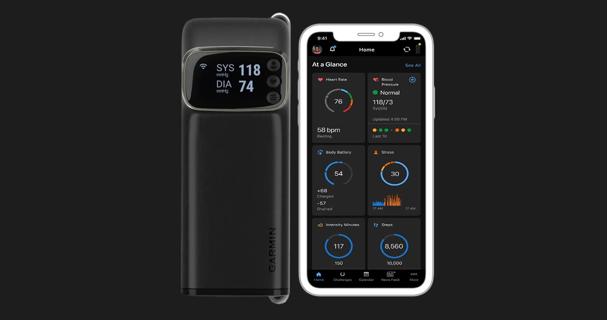 Розумний тонометр Garmin Index BPM Smart Blood Pressure Monitor (010-02464-02)