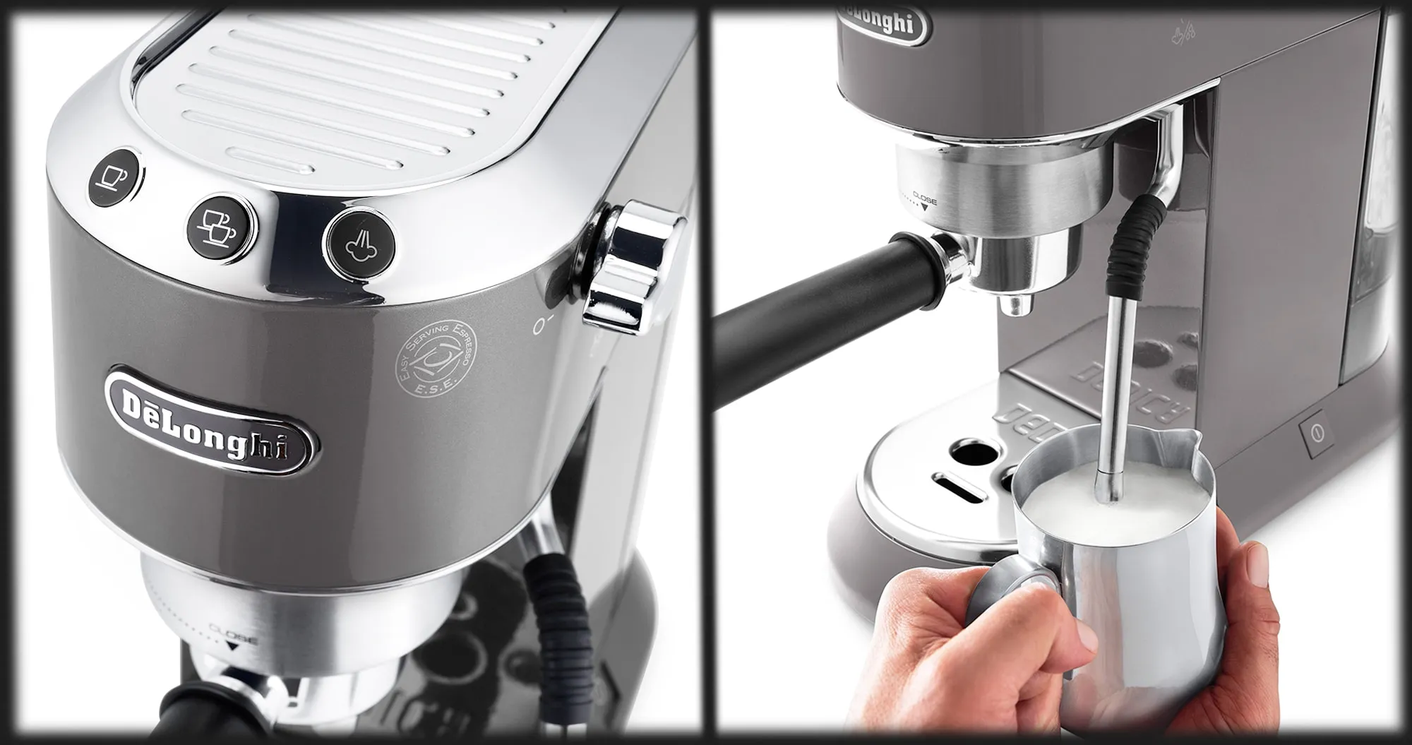 Ріжкова кавоварка DeLonghi EC 885 GY (Gray) (UA)