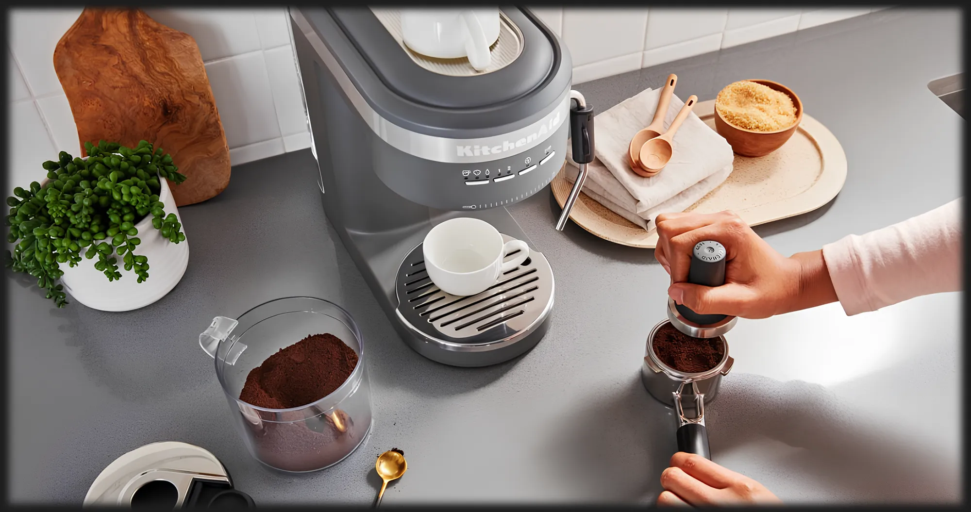 Рожковая кофеварка KitchenAid 5KES6403EBM (Black Matte) (UA)