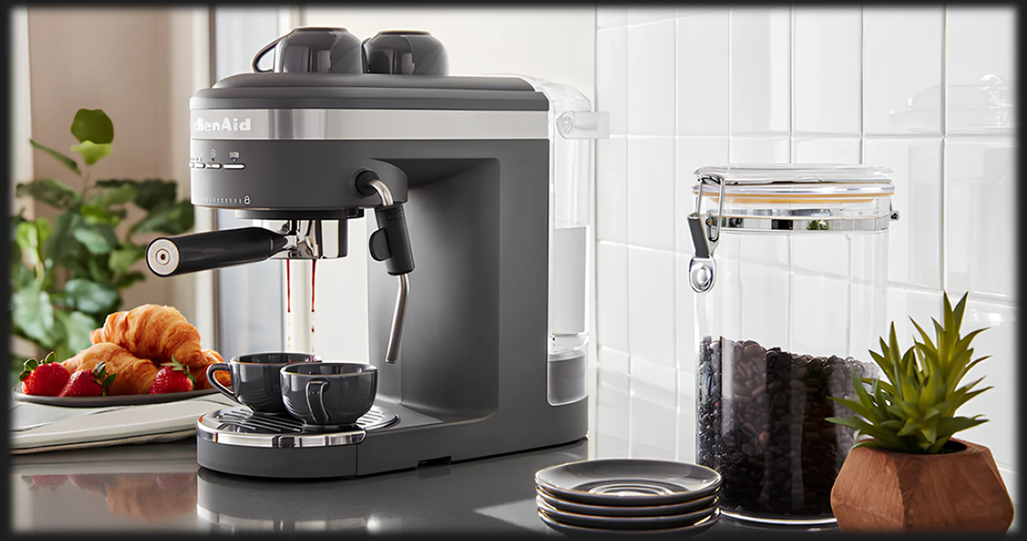 Ріжкова кавоварка KitchenAid 5KES6403EBM (Black Matte) (UA)