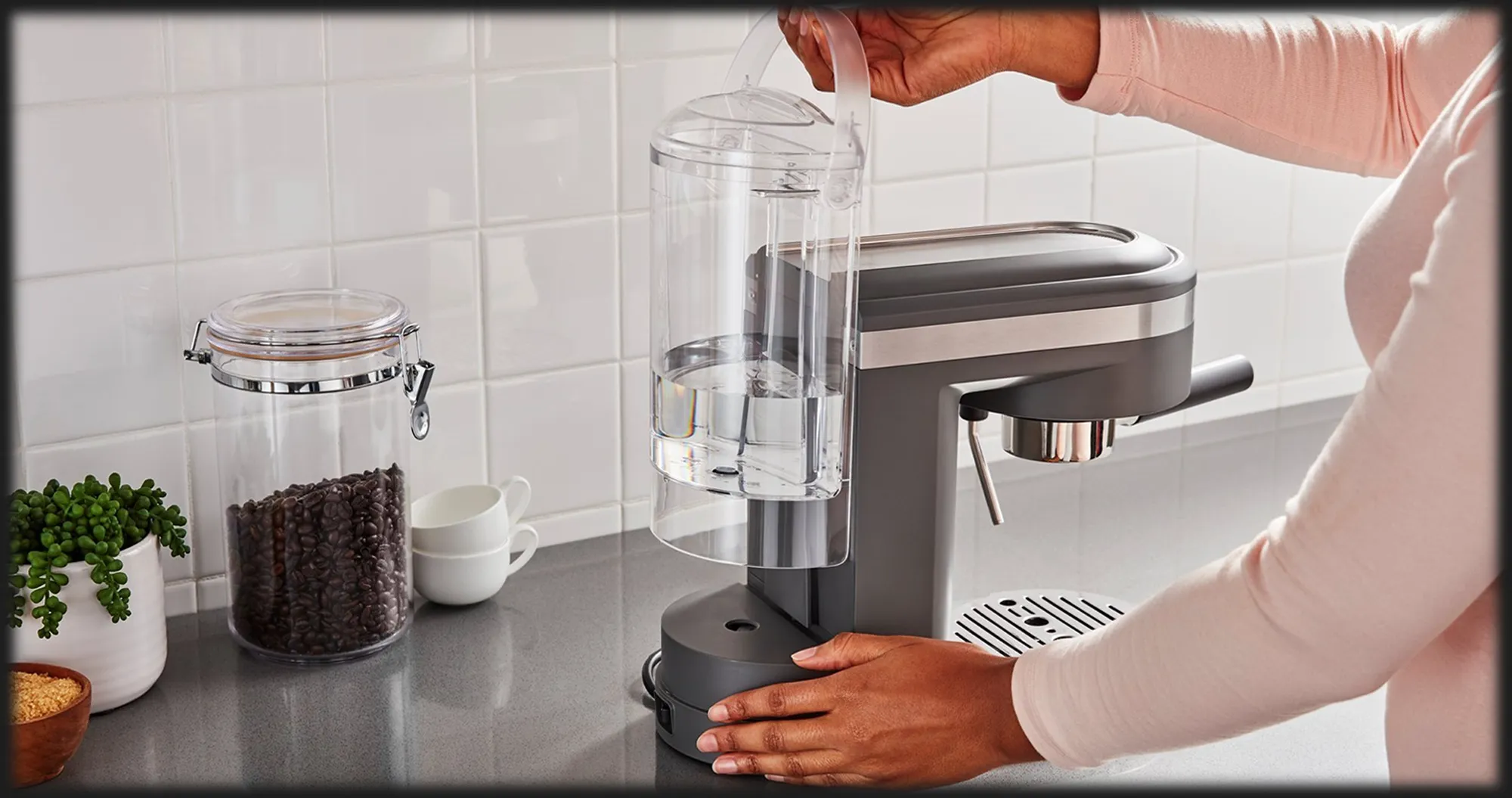 Ріжкова кавоварка KitchenAid 5KES6403EBM (Black Matte) (UA)