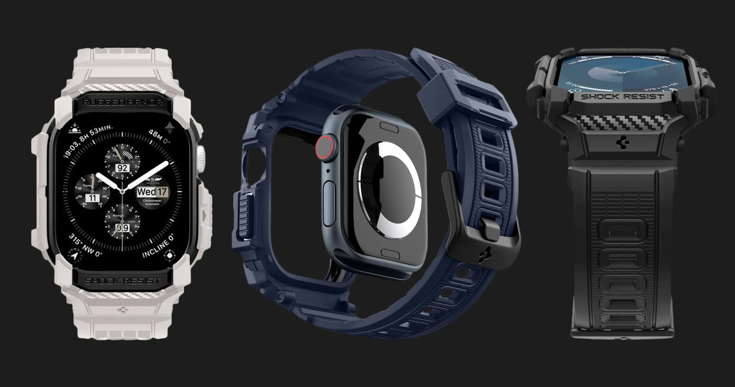 Чохол-ремінець Spigen Rugged Armor Pro для Apple Watch 42mm 2024 (Matte Black)