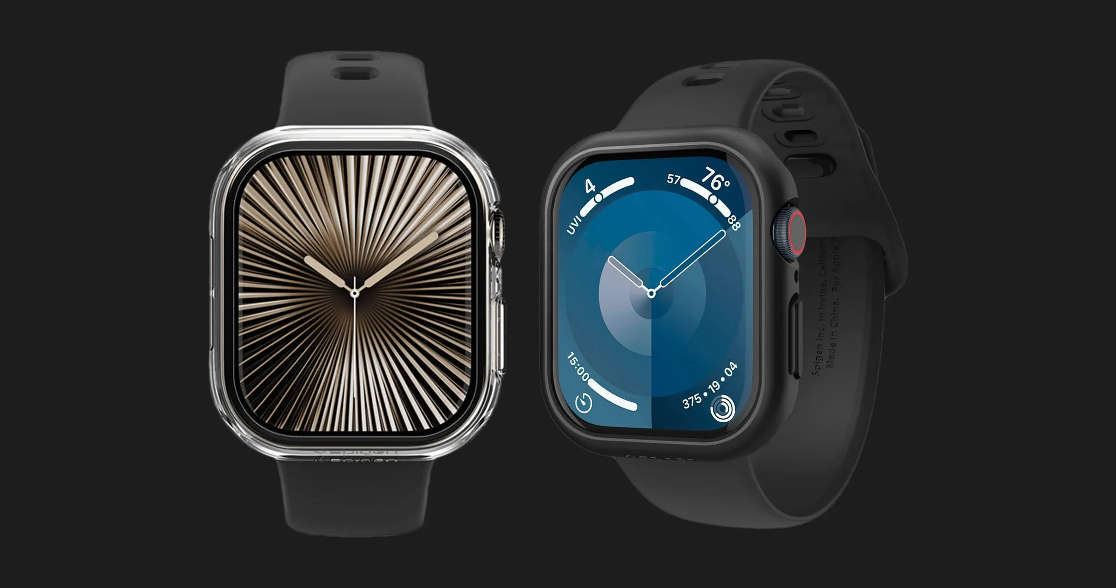Чехол Spigen Thin Fit для Apple Watch 46mm (2024) (Black)