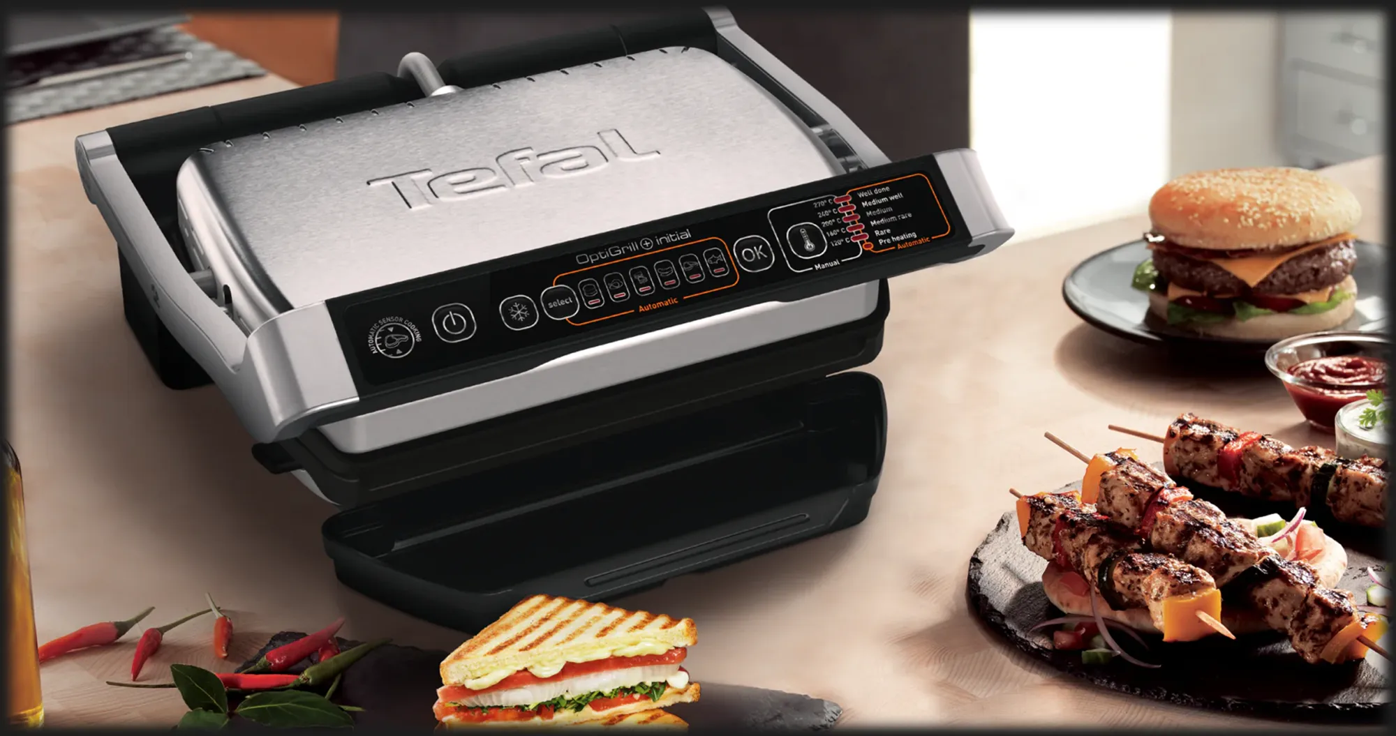 Гриль Tefal OptiGrill + Initial GC706D34 (Standard)