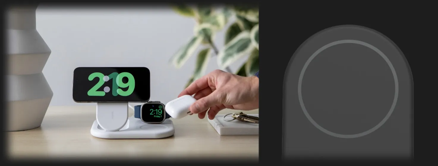 Безпровідна зарядка Belkin 3в1 Magnetic Foldable iPhone/Watch/AirPods, Qi2 15Вт (Black)