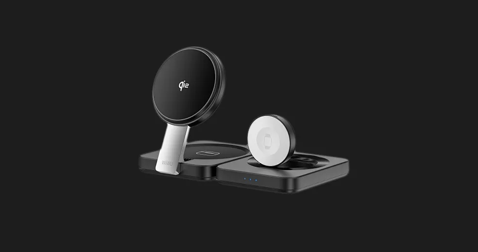 Безпровідна зарядка WIWU Qi2.0 3 in 1 Folding Cableless Charger Wi-W028