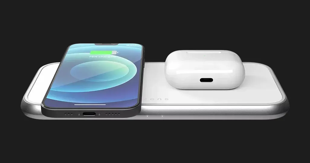 Беспроводная зарядка Zens Dual Aluminium Wireless Charger (White)