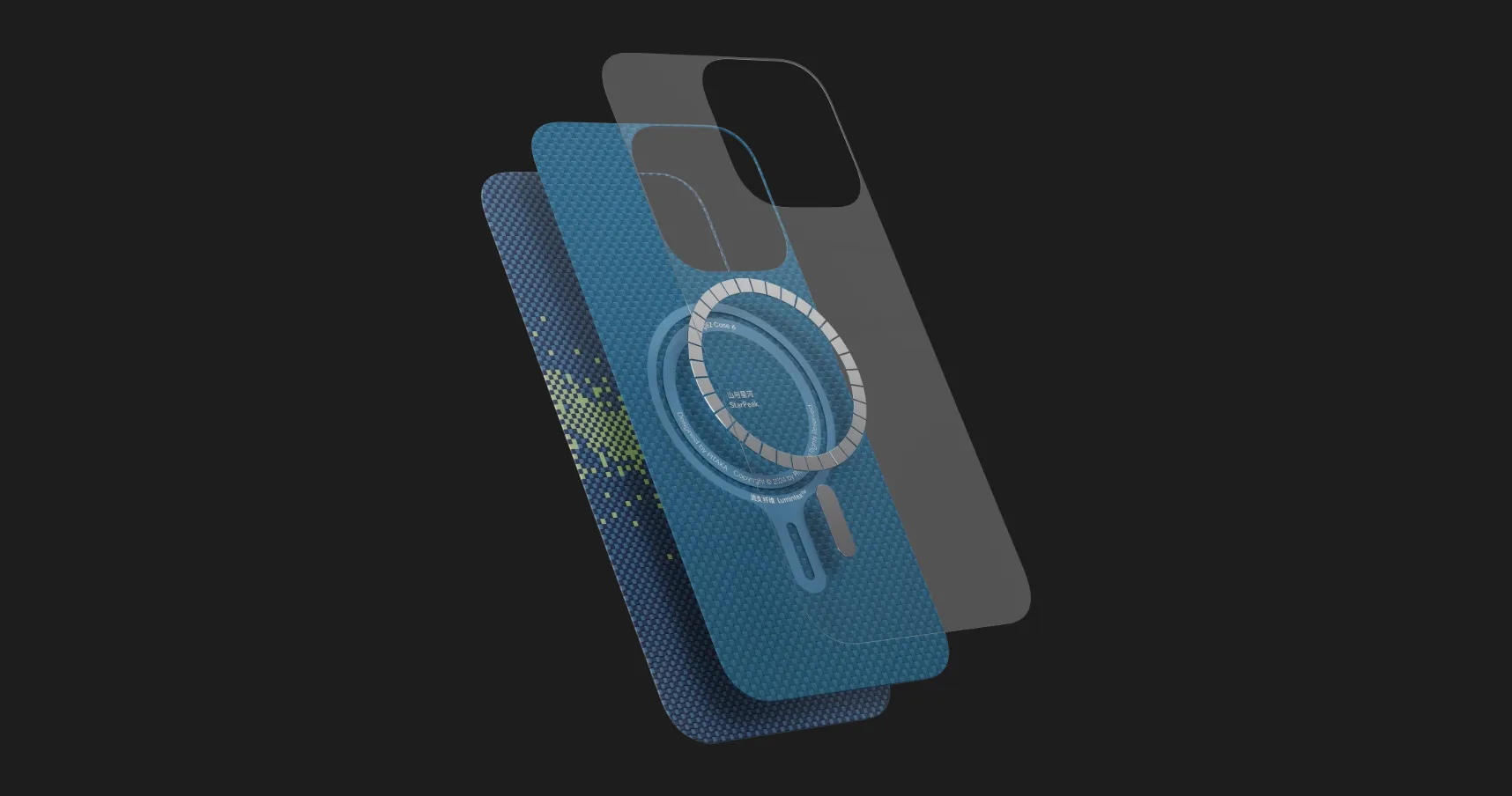 Чехол Pitaka MagEZ Case 6 для iPhone 16 Pro (Milky Way Galaxy) (Luminous)