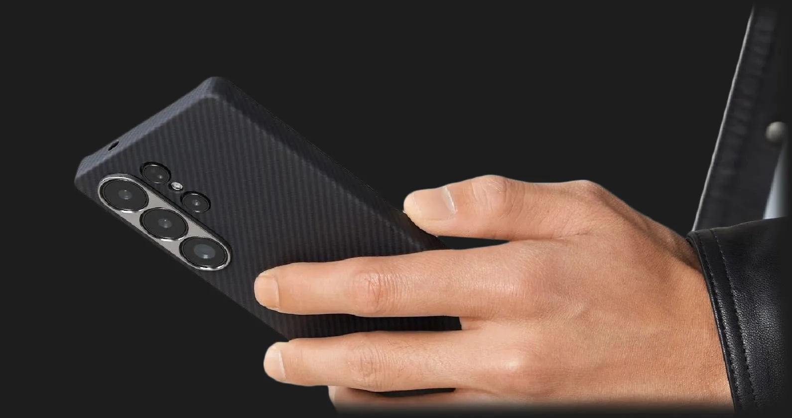 Чохол Pitaka Ultra-Slim Case для Samsung S25 (Black/Gray Twill)