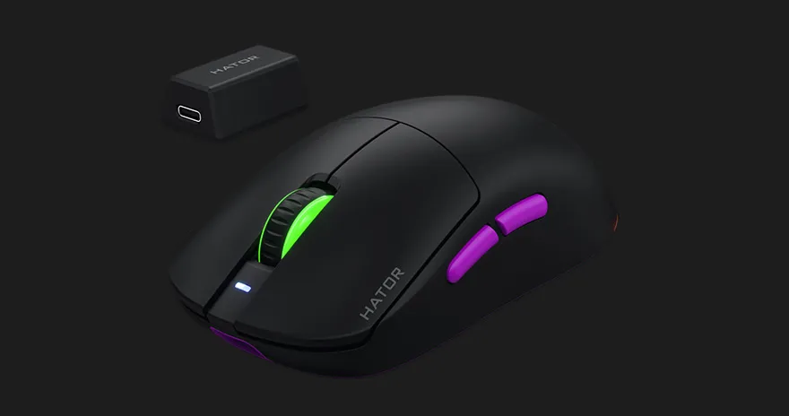 Игровая мышь HATOR Quasar 3 ULTRA 8K Wireless (White) (HTM771) (UA)