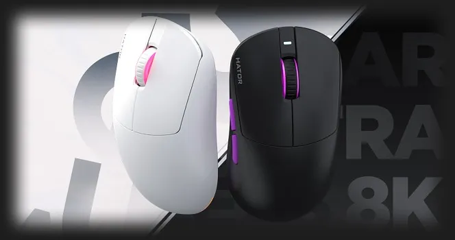 Игровая мышь HATOR Quasar 3 ULTRA 8K Wireless (White) (HTM771) (UA)