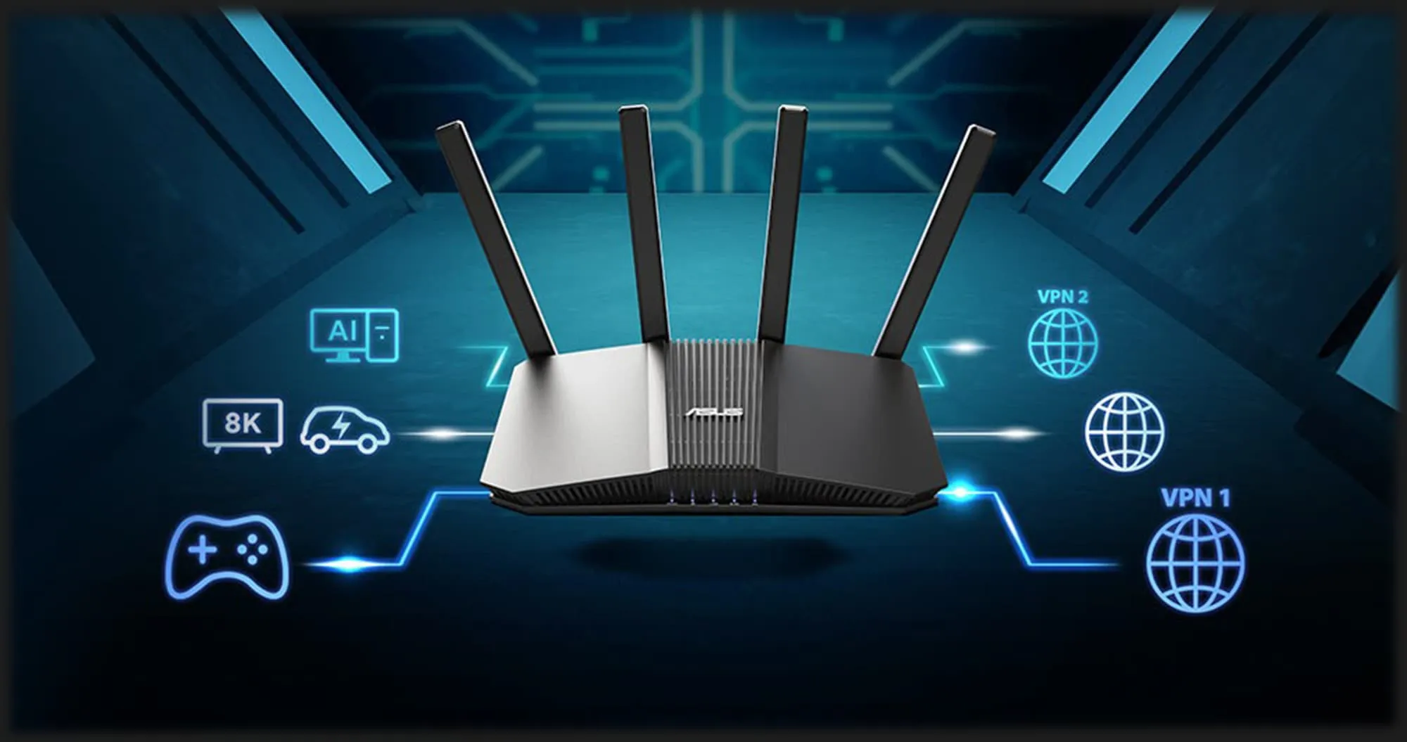 Беспроводной маршрутизатор Asus RT-BE58U (Black)