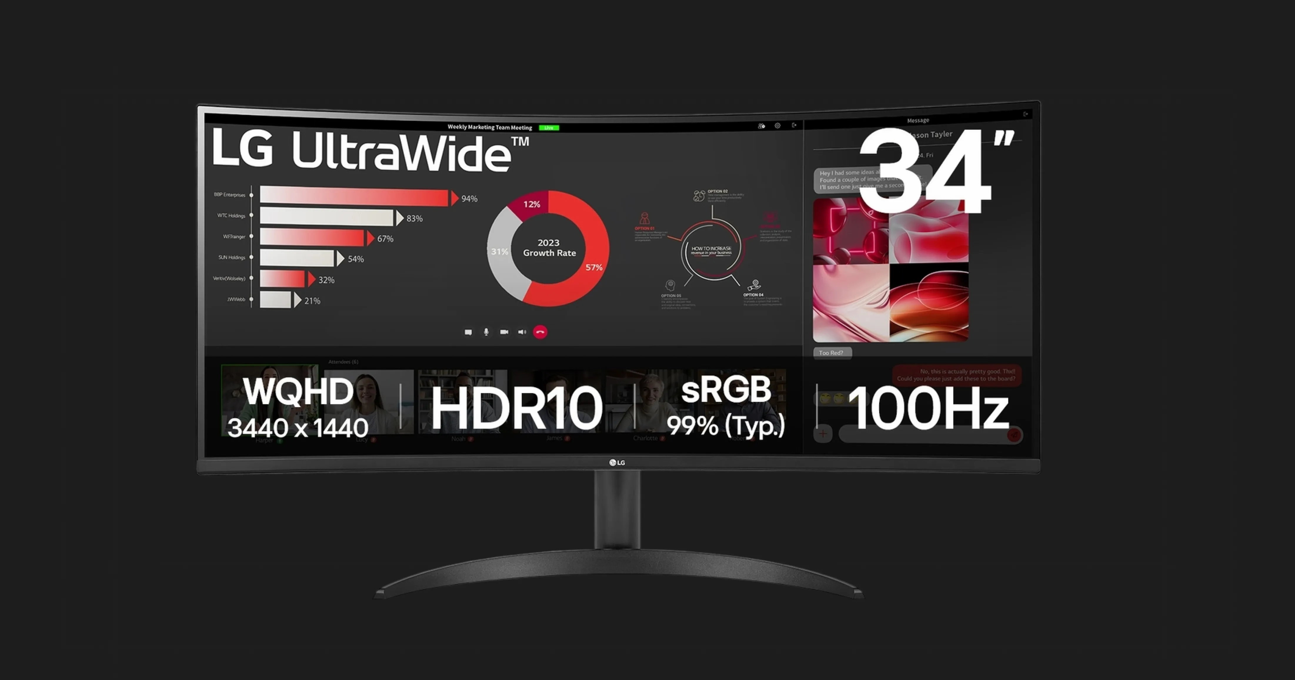 Монитор LG 34&quot; UltraWide VA 100Hz (34WR50QK-B)