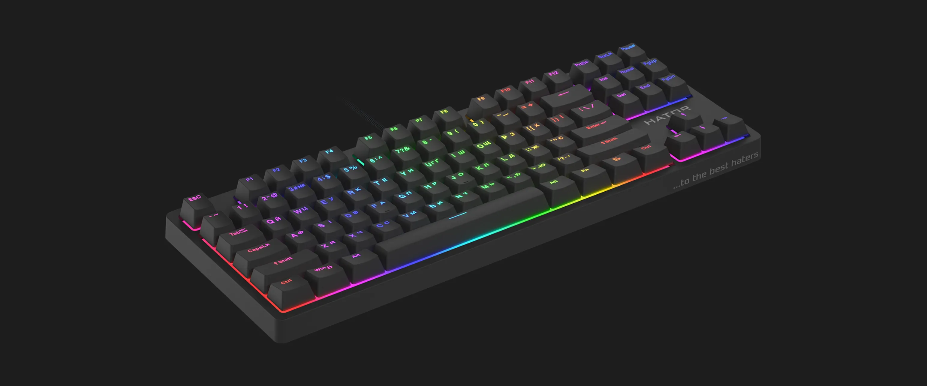 Клавіатура ігрова HATOR Rockfall 2 Mecha TKL orange (HTK-520) (Black) (UA)