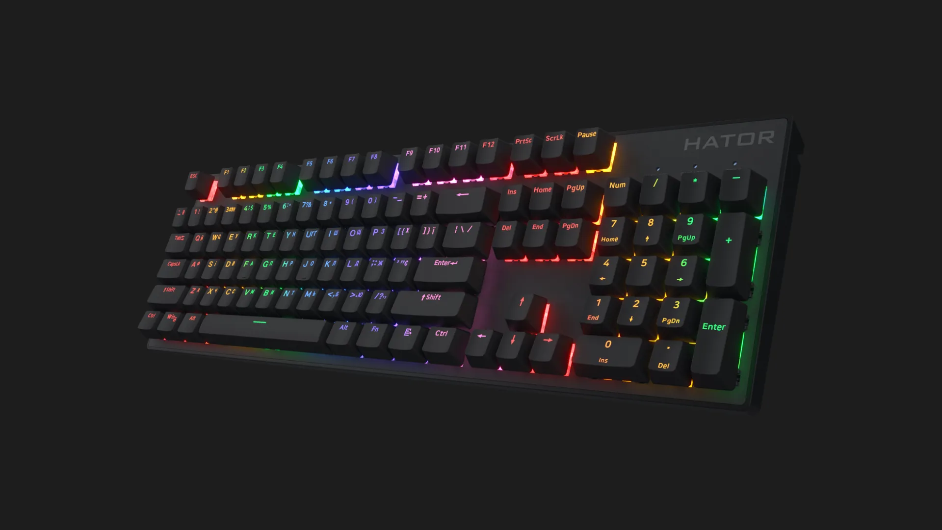 Клавіатура механічна HATOR Icefall Mecha Rainbow Origin Red (Black) (HTK104UA) (UA)