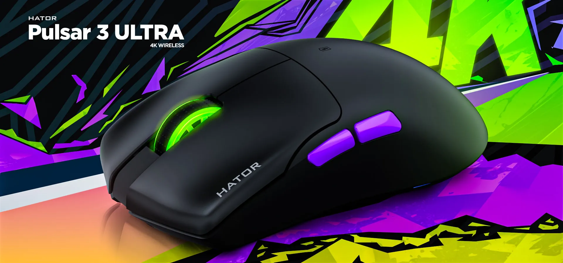 Ігрова миша Hator Pulsar 3 Ultra 4K Wireless (Black)