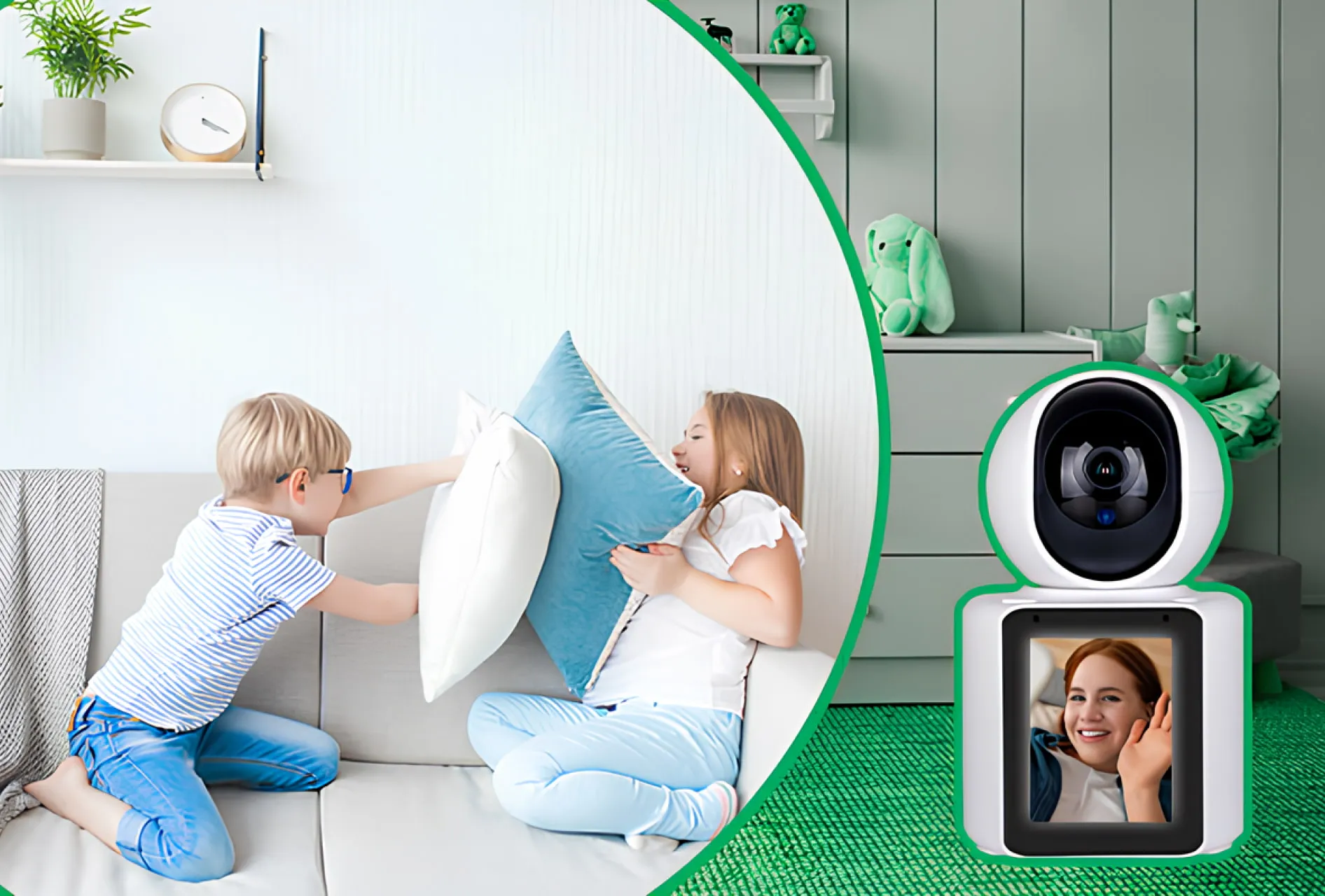 Бездротова камера GreenVision з екраном GV-196-DIG20-10 PTZ 2MP (White)