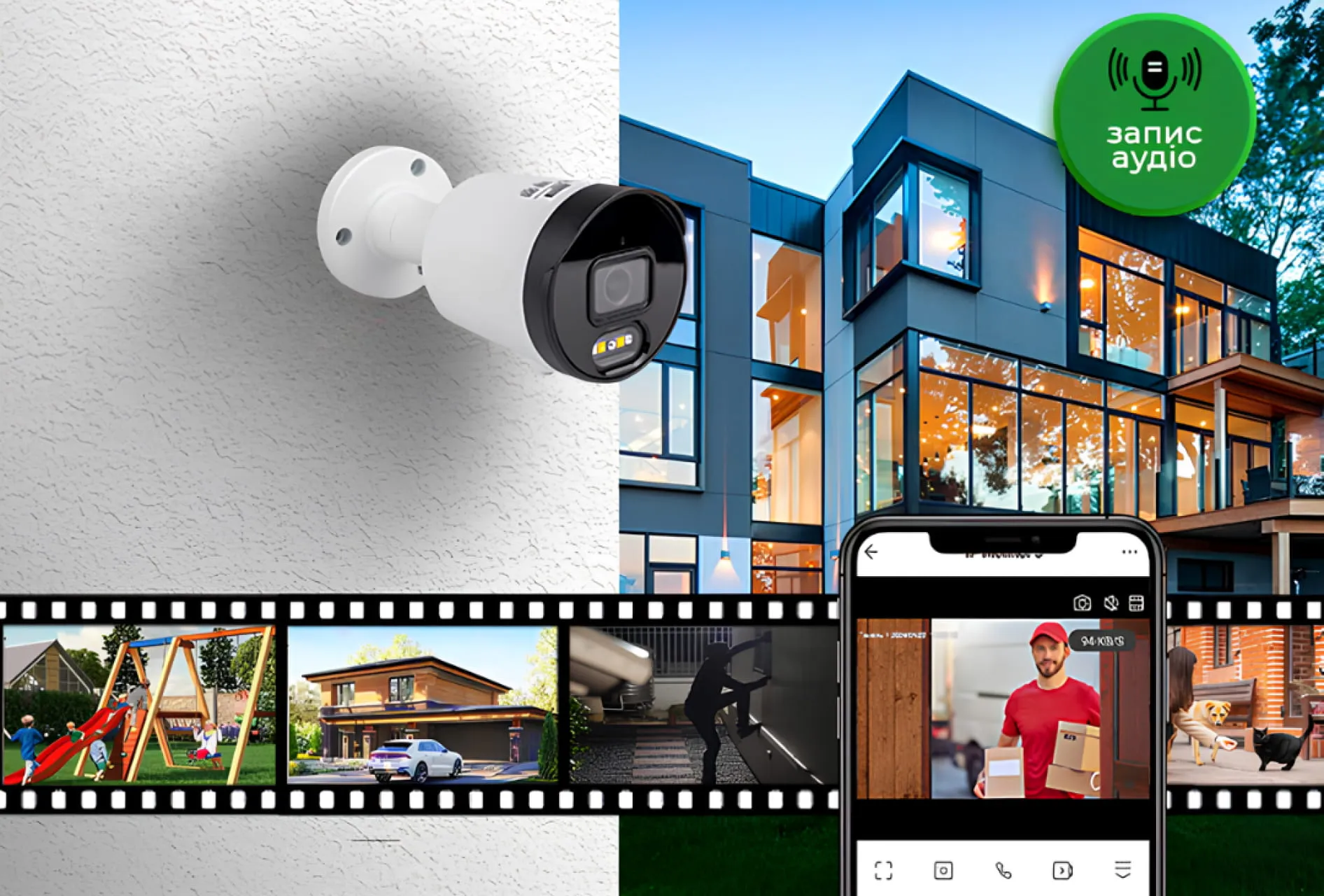 IP камера GreenVision GV-187-IP-ECO-AD-COS40-30 SD (White)
