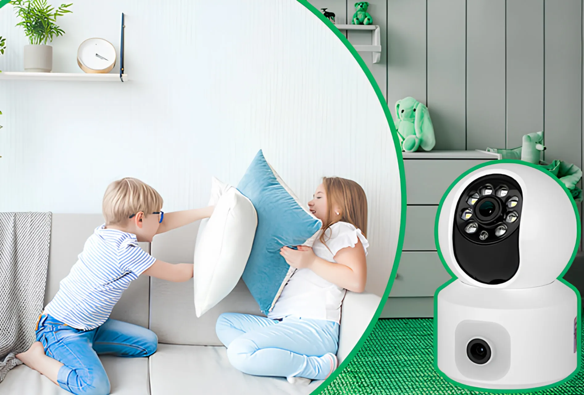 Камера GreenVision GV-186-GM-DIG40-10 PTZ 4MP (2MP + 2MP) (White)