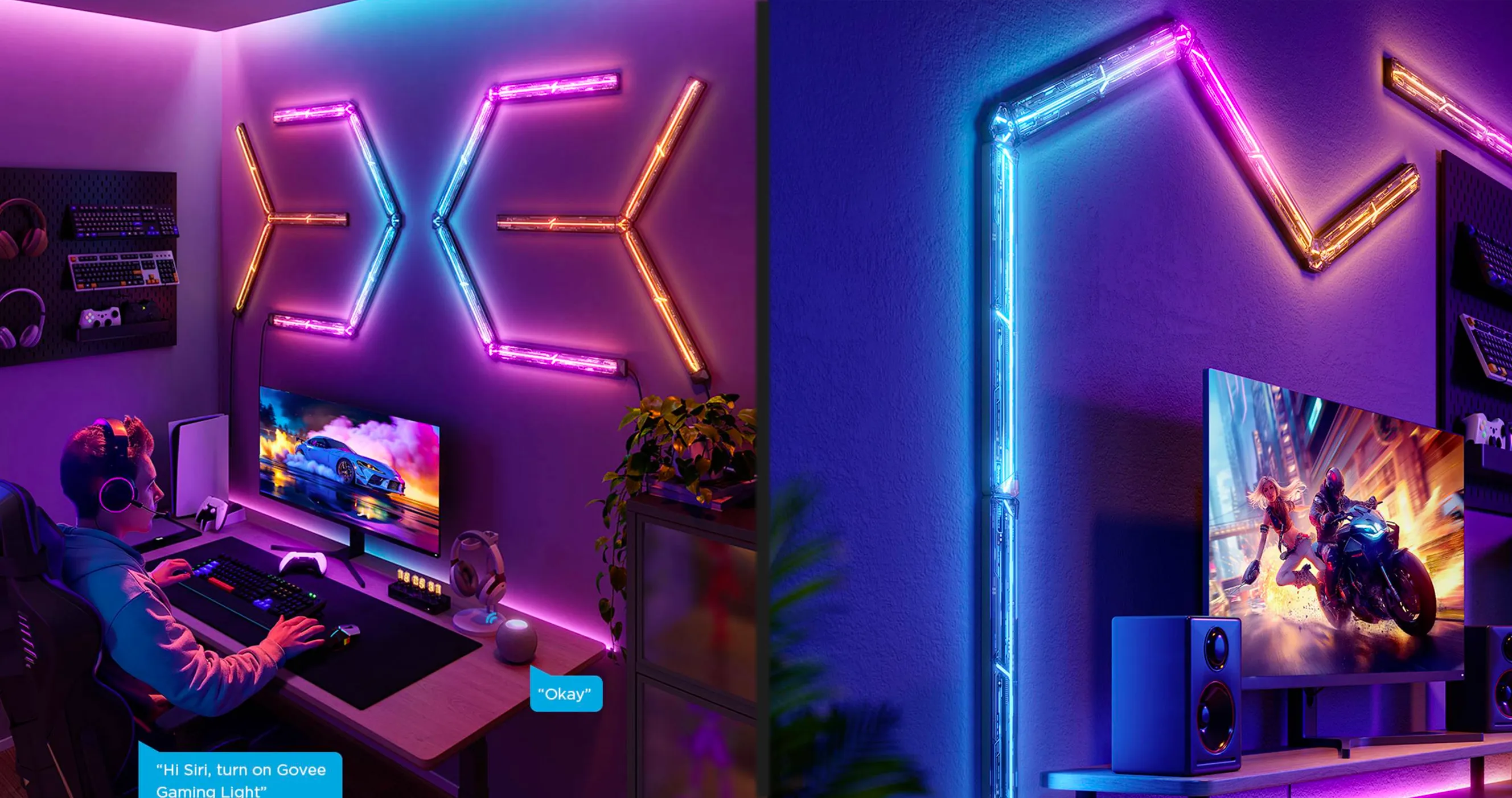 Набор настенных светильников Govee H6063 Gaming Wall light Evangelion, 8шт (H6063312)
