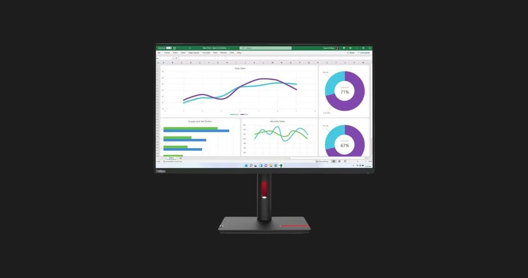 Монітор Lenovo 31.5" IPS 60Hz ThinkVision T32h-30 63D3GAT1UA (UA)