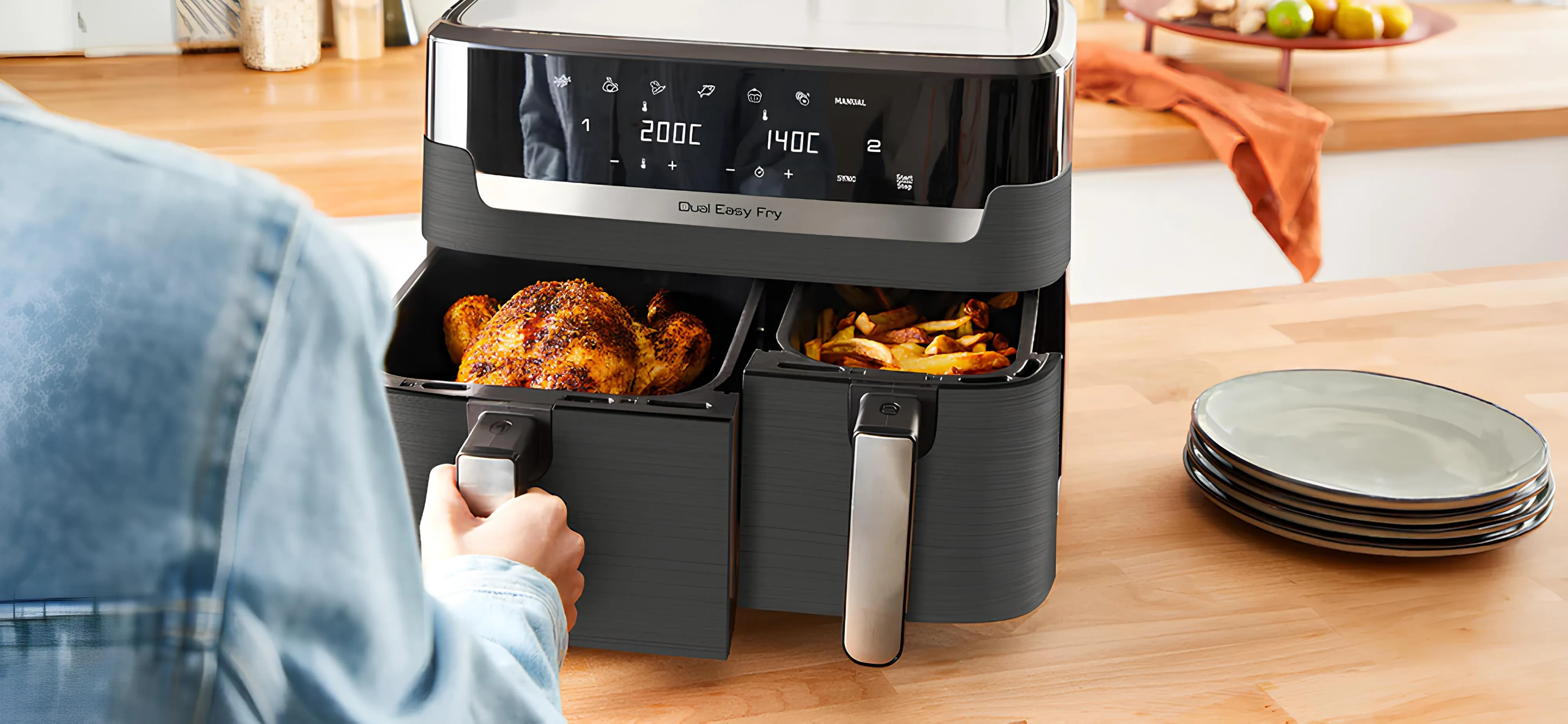 Мультипіч Tefal Dual Easy Fry&Grill Air Fryer EY905B10 (EU)