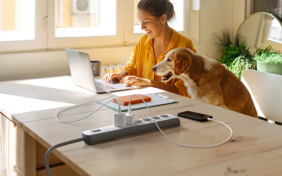 Сетевой фильтр Belkin 6хТип F, 3x1.5мм кв, 16А, с защитой от перенапряжения, 2м (White)