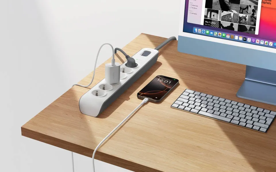 Сетевой фильтр Belkin 6хТип F, 3x1.5мм кв, 16А, с защитой от перенапряжения, 2м (White)