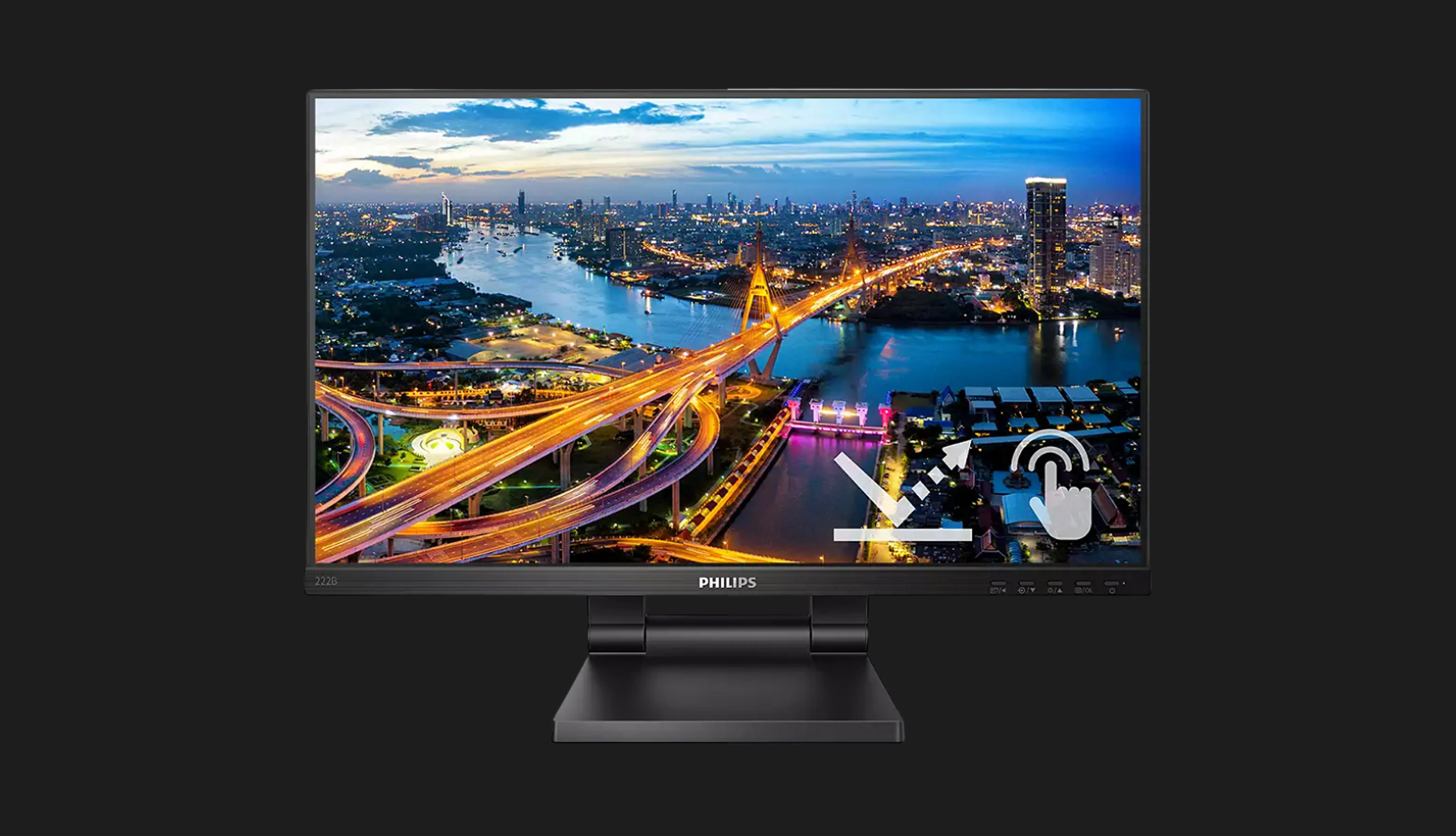 Монитор сенсорный Philips 21.5" IPS 75Hz 222B1TC/00 (UA)