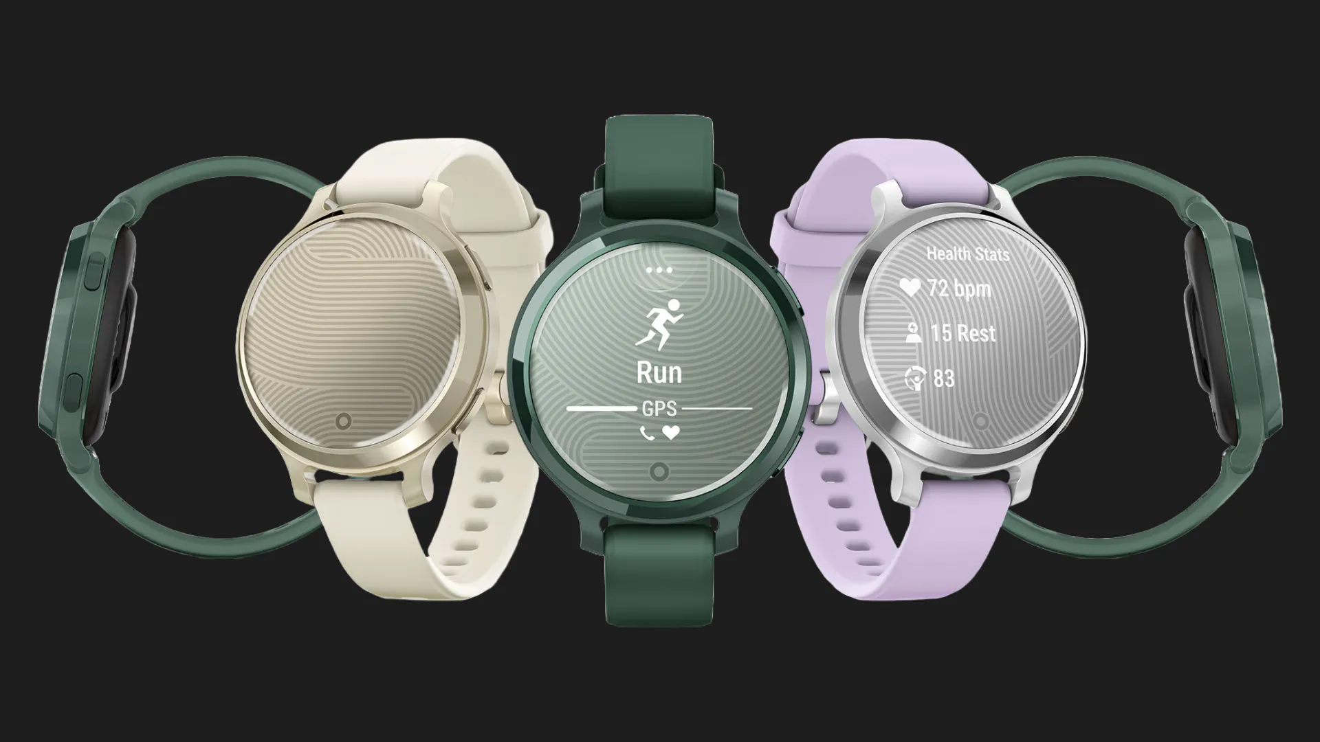 Garmin Lily 2 Active Silver with Purple Jasmine Silicone Band