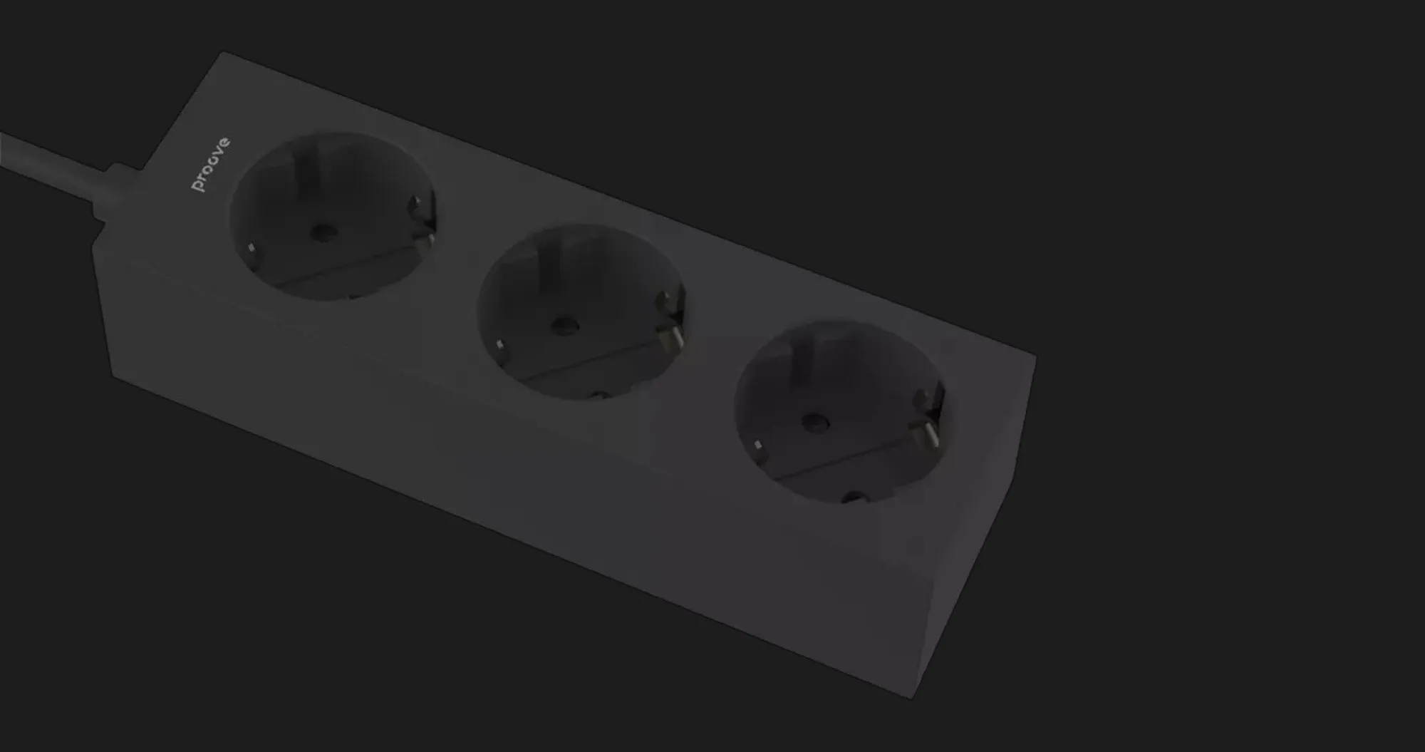 Мережевий фільтр Proove Magnet Strip (3 розетки) 1.6M