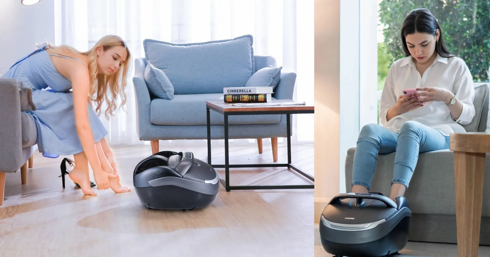 Массажер для ног Naipo Shiatsu with Heat (Gray)