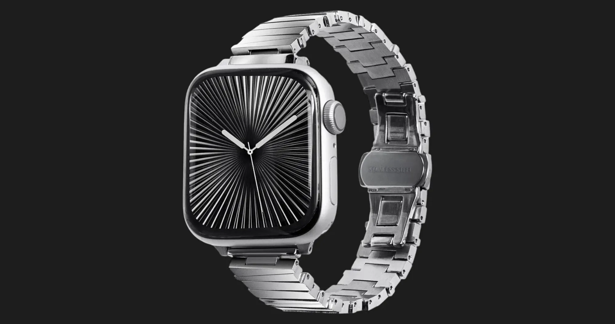 Ремешок LAUT LINKS MARCH для Apple Watch 44/45/46/49mm (Silver)