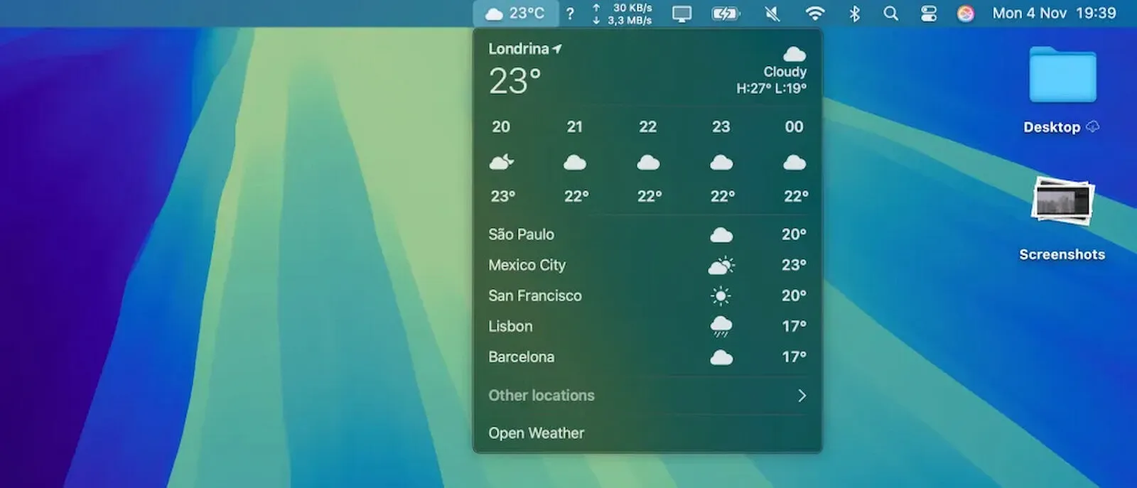 Menu Bar iPadOS 19