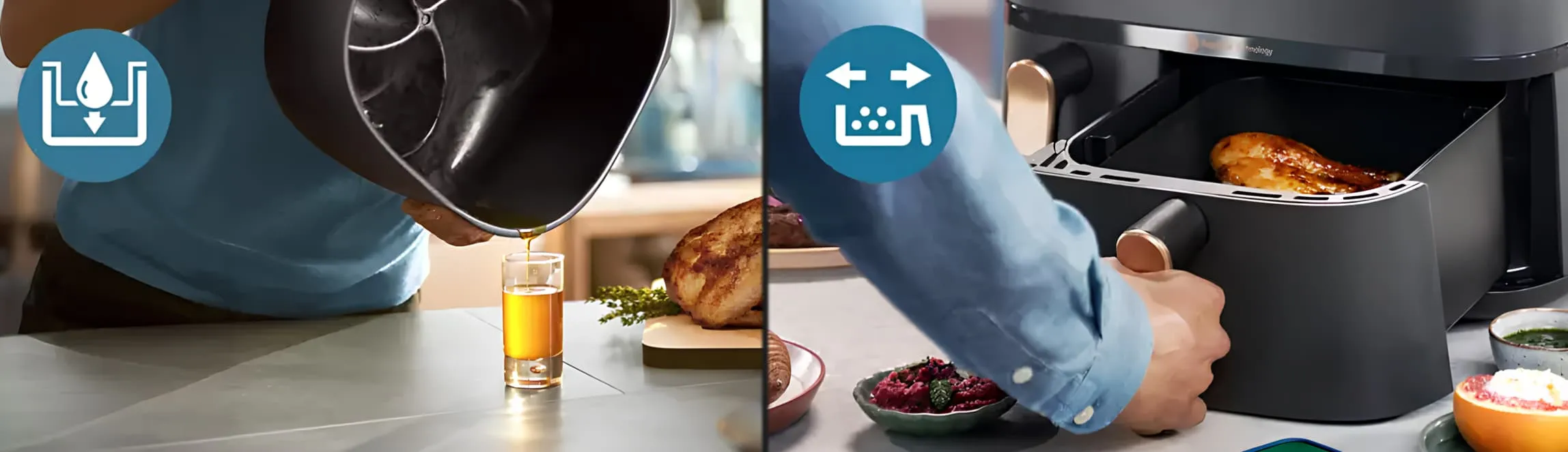 Мультипечь Philips Dual Basket Airfryer 5000 Series NA555/00 (Standard)