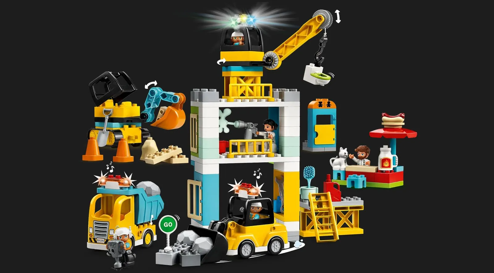 Конструктор LEGO Duplo Підйомний кран і будівництво (10933)