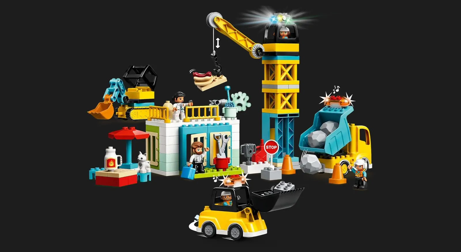 Конструктор LEGO Duplo Підйомний кран і будівництво (10933)